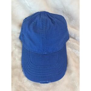 Adams Distressed Baseball Cap Blue Casual Adjustable Cotton Mens Womens‎